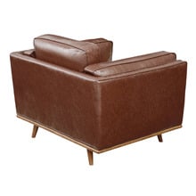 Brown Brooklyn Faux Leather Armchair
